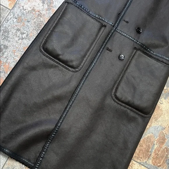 NWT Zara chocolate Brown reversable Coat - Picture 2 of 10